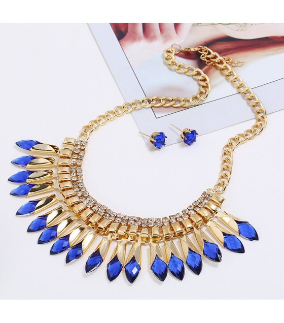 SET734 - Luxury Blue Crystal Jewelry Set